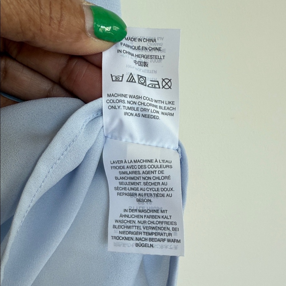J. Crew Soft Blue Button-Up Top - Picture 4 of 6